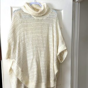 Cream Knit cowl neck Women's Sweater